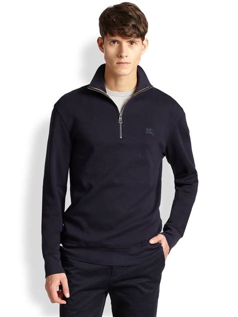 burberry brit zip hoodie|Burberry men's half zip pullover.